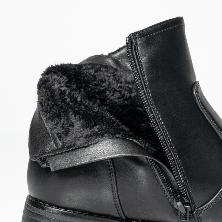 Ghete dama cu fermoar negre MOD06651, 2, modlet.ro