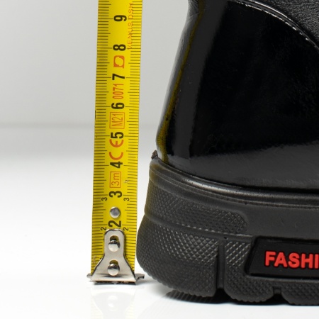 Ghete dama cu siret si fermoar negre MOD10268, 4, modlet.ro