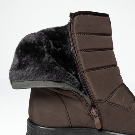 Ghete dama din fas cu fermoar maro MOD06551, 2, modlet.ro