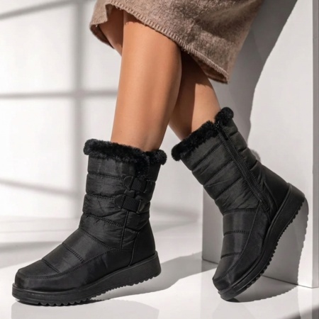 Ghete dama din fas cu fermoar negre IOANA16, 2, modlet.ro