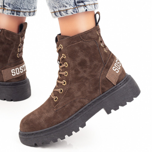 Ghete dama maro dama cu fermoar si siret decorativ la spate MOD06537