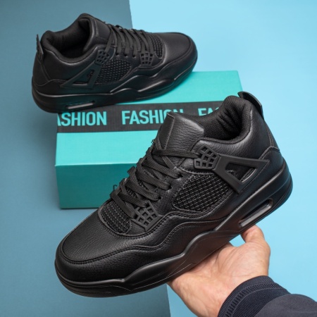 Ghete sport barbati cu siret negri MOD14022, 3, modlet.ro