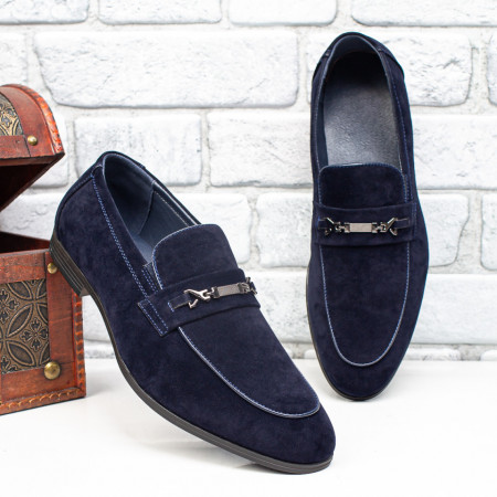 Mocasini barbati albastri suede MOD09626