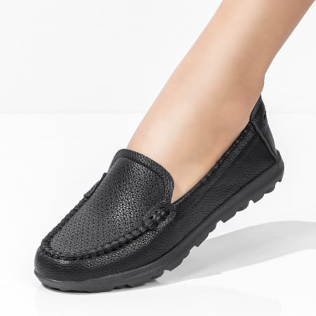 Mocasini dama cu perforatii negri ZEF08373, 3, zeforia.ro