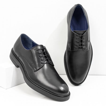 Pantofi barbati eleganti, Pantofi barbati eleganti negri din Piele naturala ZEF08416 - zeforia.ro