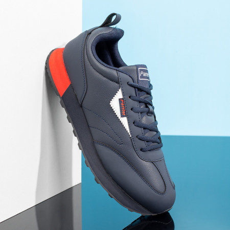 REDUCERI INCALTAMINTE, Pantofi barbati sport albastri cu rosu MOD10444, modlet.ro
