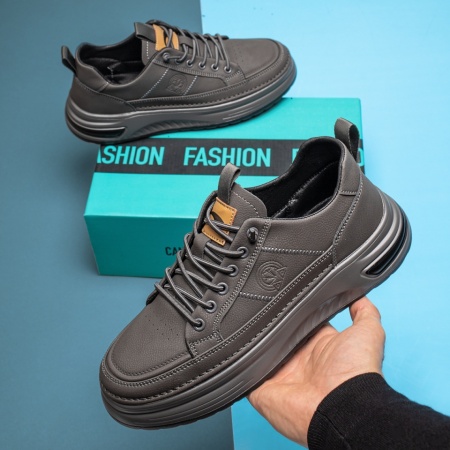 Pantofi casual barbati cu siret elastic gri MOD13026, 3, modlet.ro