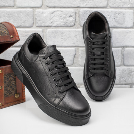 produse sf(NU ACTIVATI), Pantofi casual barbati cu siret negri din Piele naturala MOD11161, modlet.ro