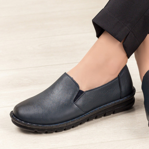 Pantofi casual dama albastri cu elastic MDL02963