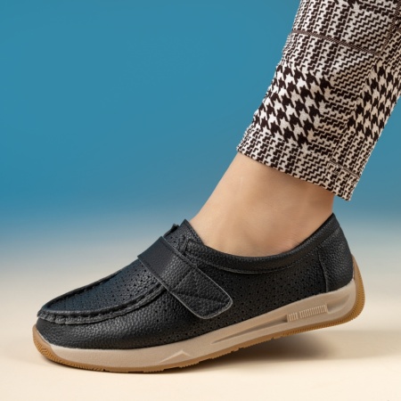 Pantofi casual dama cu perforatii negri MOD14235, 2, modlet.ro