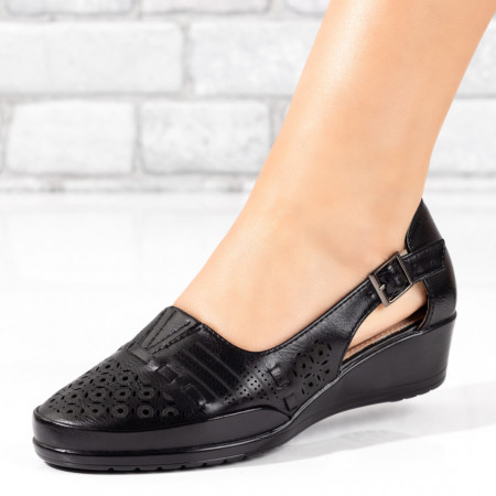 Pantofi casual dama cu platforma negre MDL09312