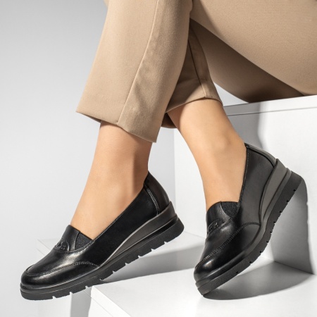 Pantofi casual dama cu platforma negri ANA76, 2, modlet.ro