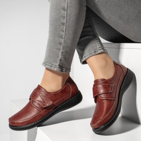 Pantofi casual dama cu scai visinii MOD13153, 2, modlet.ro