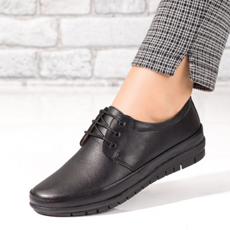 Pantofi casual dama, Pantofi casual dama din Piele naturala negri MOD00076, modlet.ro
