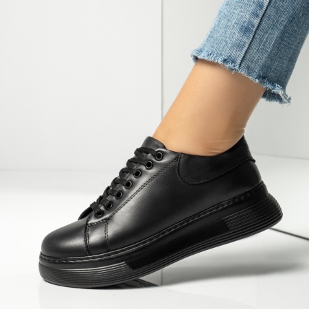 Pantofi casual dama negri din Piele naturala MOD12056, 2, modlet.ro
