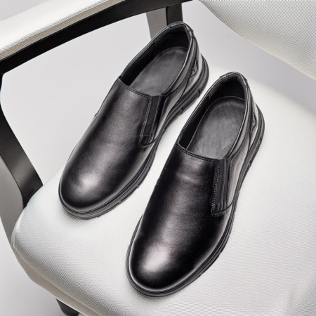 Pantofi casual negri barbati din Piele naturala MOD11281, 3, modlet.ro