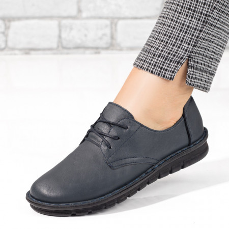 Pantofi dama, Pantofi dama casual cu siret albastri MOD01601, modlet.ro
