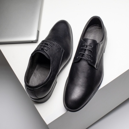 Pantofi eleganti barbati cu siret negri din Piele naturala NICU6, 2, modlet.ro