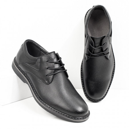 Incaltaminte barbati, Pantofi eleganti barbati cu siret negri MOD08436, modlet.ro