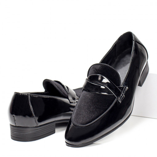 Loafers barbati, Pantofi negri eleganti barbati ZEF05408 - zeforia.ro