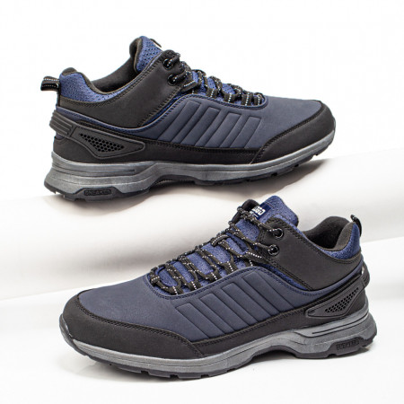 REDUCERI INCALTAMINTE, Pantofi sport albastri cu negru barbati MOD10013, modlet.ro