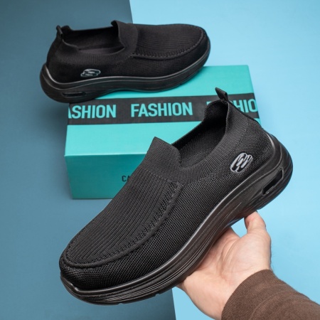 Adidasi barbati, Pantofi sport barbati cu talpa groasa negri MOD13194, modlet.ro
