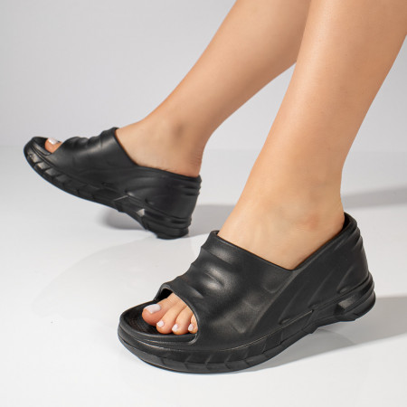 Papuci dama cu platforma negri MOD11483, 2, modlet.ro