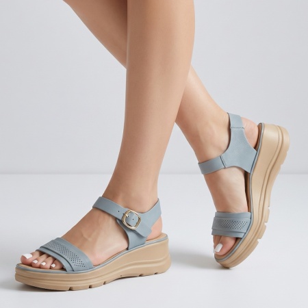 Sandale dama cu platforma albastre IRIS8, 3, modlet.ro
