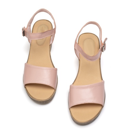 Sandale dama cu platforma roz din Piele naturala MOD11460, 3, modlet.ro