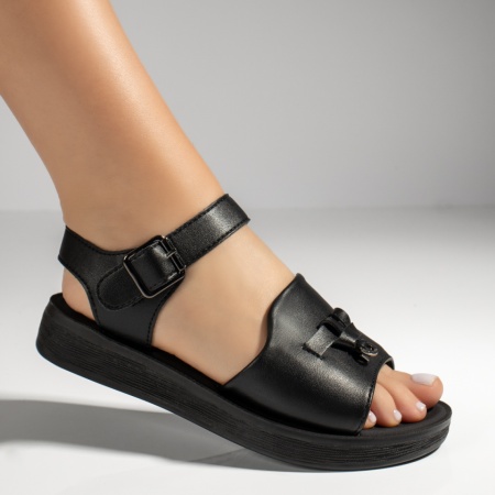 Sandale dama cu talpa groasa negre LIA53, 4, modlet.ro