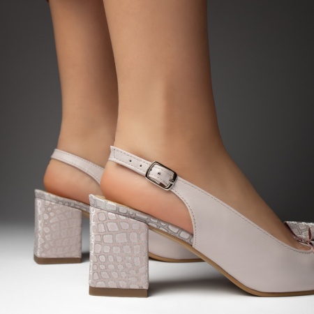 Sandale dama cu toc gros si fundita roz din Piele naturala MOD13470, 3, modlet.ro