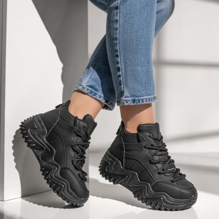 Sneakersi dama negri MOD12195, 4, modlet.ro
