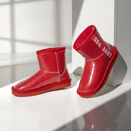 REDUCERI INCALTAMINTE, Cizme dama scurte rosii MOD0283, modlet.ro