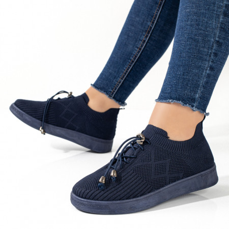 Espadrile dama albastre cu siret elastic ZEF10999, 2, zeforia.ro