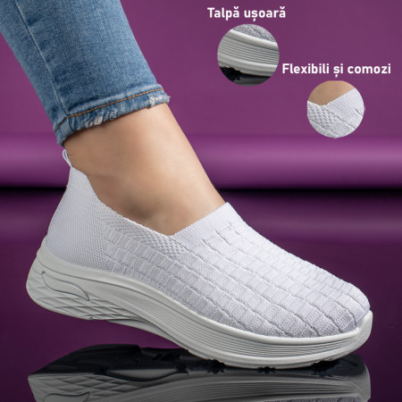 Espadrile dama albe EMA10, 3, modlet.ro