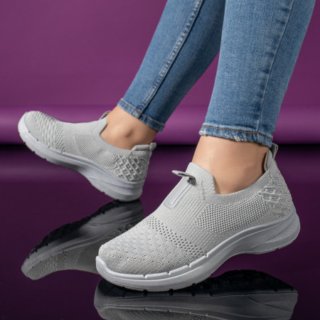 REDUCERI INCALTAMINTE, Espadrile dama cu talpa groasa gri MOD11166, modlet.ro