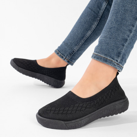 Espadrile dama cu talpa joasa negre EMA6, 2, modlet.ro