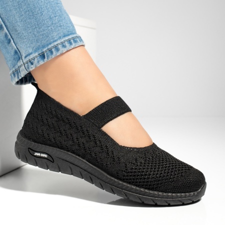Espadrile dama cu talpa joasa si bareta negre MOD13059, 3, modlet.ro