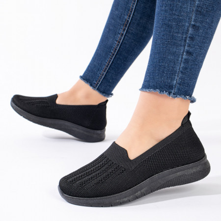 Espadrile dama din material textil negre ZEF11221, 4, zeforia.ro