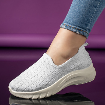 Espadrile sport dama, Espadrile dama sport albe MOD11241, modlet.ro