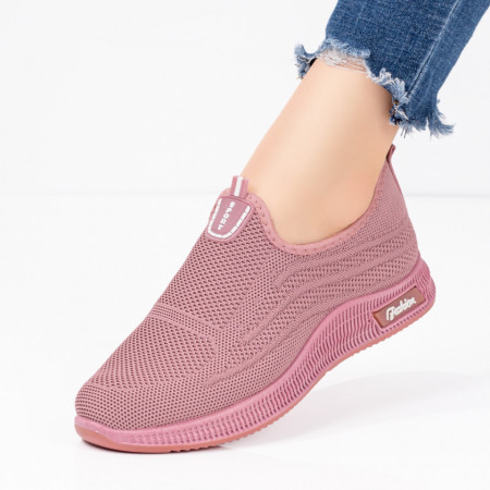 Espadrile dama sport din material textil roz MOD08072