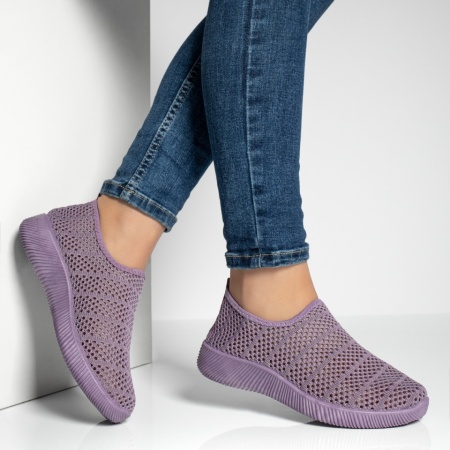 Espadrile sport dama cu perforatii mov MOD13061, 3, modlet.ro
