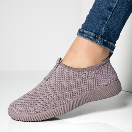 Incaltaminte dama, Espadrile sport dama din material textil mov MOD13057, modlet.ro