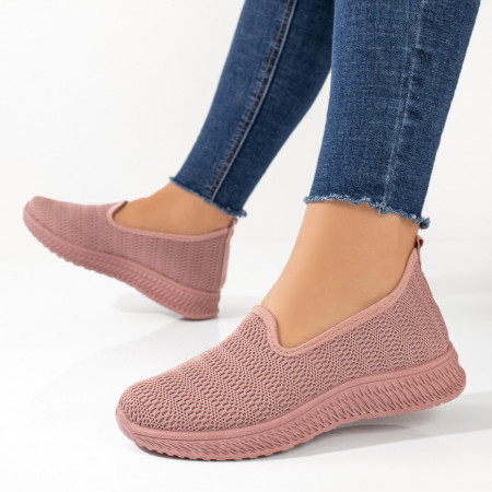 Espadrile sport dama din material textil roz deschis MOD09088, 2, modlet.ro