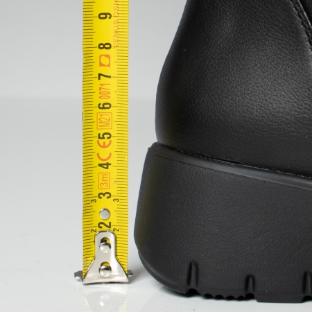 Ghete dama cu fermoar si talpa groasa negre MOD14105, 4, modlet.ro