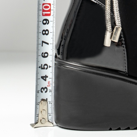 Ghete dama cu platforma negru suede MOD14177, 4, modlet.ro
