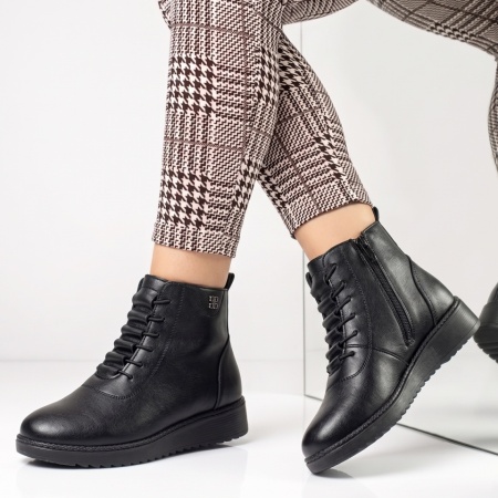Ghete dama cu siret elastic negre LILI29, 2, modlet.ro