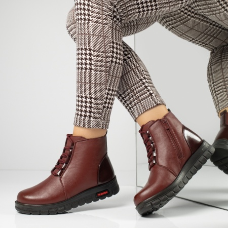 Ghete dama cu siret si fermoar visinii MOD10268, 3, modlet.ro