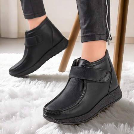 Ghete dama negre din Piele naturala MOD0288, 3, modlet.ro