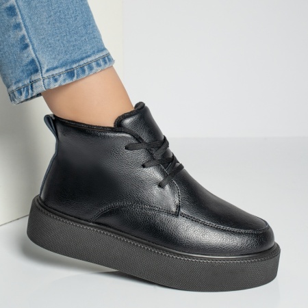 Ghete sport dama negre din Piele Naturala MOD12218, 3, modlet.ro